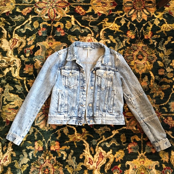 Free People Cropped Denim Jacket - Picture 5 of 6